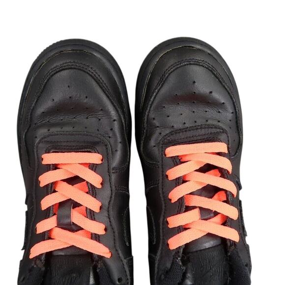 Nike Shoes Kids 6 Sneakers Air Force 1 Low LE Black GS Trainers Classic Leather - Picture 7 of 12